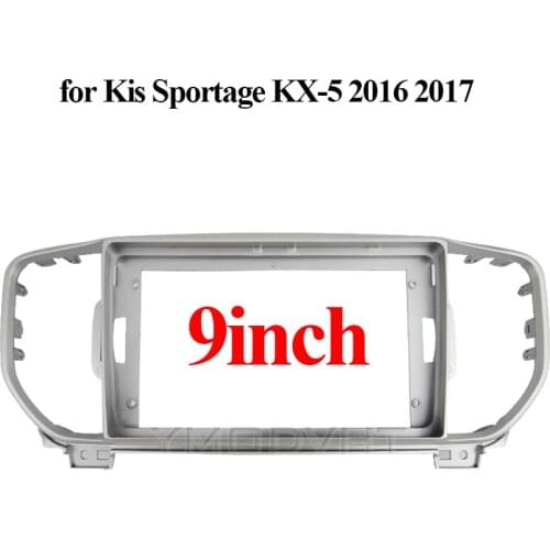 9inch Car Radio Fascia for Kia Sportage KX-5 KX5 2016 2017 Special Dash Trim Kit Frame Panel Head Unit Car Refitting