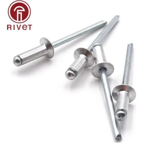 ISO 15978 Rivets M2.4*6/9mm Aluminium Steel Open End Countersunk Head Blind Rivets With Break Pull Mandrel Decoration Nail Rivet