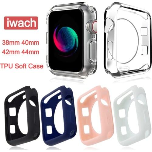 Protection Case for Apple Watch 6 SE 5 4 3 Silicone TPU Shell for Iwatch 44mm 42mm 40mm 38mm Candy Color Soft Shell Watchcover