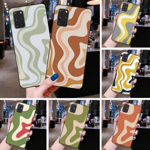 Liquid Swirl Abstract Pattern in Green Phone Case For Samsung Galaxy S21 Plus Ultra S20 FE M11 S8 S9 plus S10 5G lite 2020
