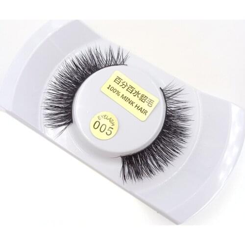 1 Pair Professional False Eyelashes 100% Mink Hair Handmade Natural Thick Eyelashes Beauty Cosmetic Tools Makeup Essential