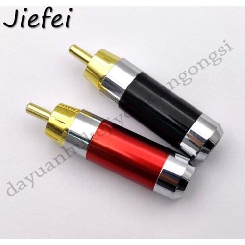1Pcs New Gold-plated Audio Connector HIFI Rhodium Plated Carbon Fiber Speaker Cable 4mm Banana Male Terminal Plug Connector