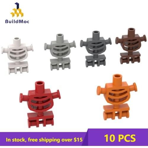 10PCS MOC Bricks 60115 Miniature Skeleton Body Building Blocks figures Parts DIY Educational High-Tech Parts Toys