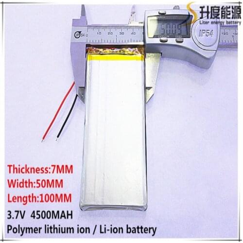 2pcs [SD] 3.7V,4500mAH,[7050100] Polymer lithium ion / Li-ion battery for TOY,POWER BANK,GPS,mp3,mp4,cell phone,speaker
