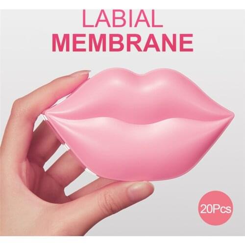 20Pcs Hot Lip Mask Gold Crystal Collagen Anti-Ageing Wrinkle Pad Lips Masks Peel Off Lasting Moisturizing Nourish Lips Care