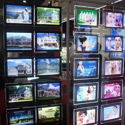 A3 Suspended LED Cable Window Sign Poster Display for Estate Agent, Properties Double Side (10unit/Pack)