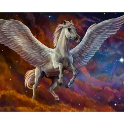 Animals diamond painting pegasus full round mosaic embroidery cross stitch rhinestone picture puzzle drawing wall decor horse