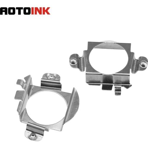 AOTOINK 2pcs Metal Clip Retainer H7 Fixed Adapter Holder H7 Socket Conversion Adapter for Chery/Bens/Pentium/Ford EDGE/Riich AJ