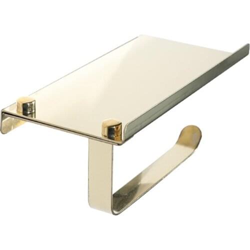 Free shipping toilet paper holder gold good quality toilet paper holder stainless steel practical durable toilet paper rack
