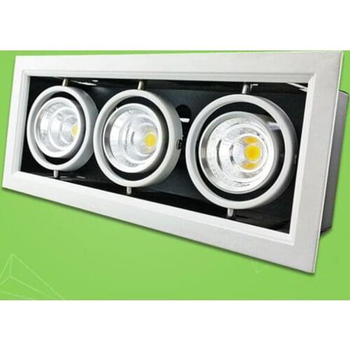 Free Shippipng High quality Square 10W/20W/30W COB LED down light COB led Bean pot lamp Recessed COB led Grille lamp 85-265V/AC