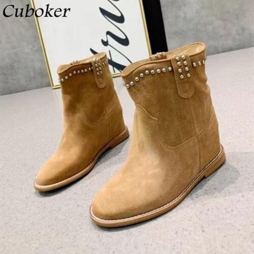 Brand Runway Classic Women Chelsea Boots Kidsude Ankle Short Boots Slip On Comfortable Female Flat With Boots For Women Mujer