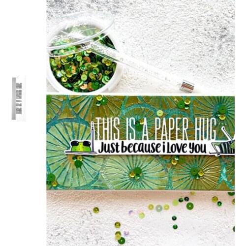 This Is A Paper Hug Word Topper Die Cutting Dies Scrapbook Diary Decoration Stencil Embossing Template DIY Greeting Card Gift
