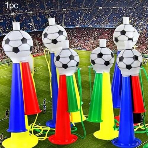 Football Fans Plastic Horn Word Cup European Cup Three Sound Soccer Trumpet Toy Horn Party Carnival Concerts Random Color