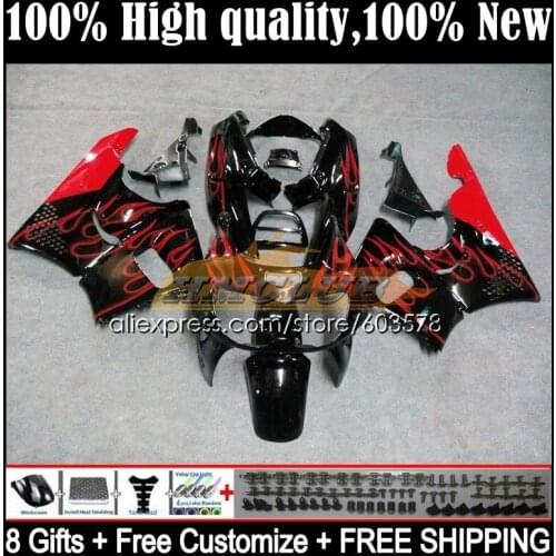 Body For HONDA CBR900RR CBR 893RR 1989 1990 1991 1992 1993 30CL.22 CBR900 CBR893 RR CBR893RR 89 90 91 92 93 Fairing Red flames