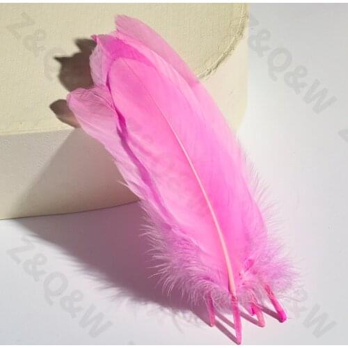Beautiful 10-15CM Natural Goose Feather Dyed Light Pink 20-200PCS DIY Jewelry Earrings Accessories Clothing Decoration