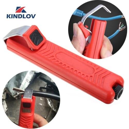 KINDLOV Pliers Cable Stripping Knife Wire Stripper Adjustable Mini Rubber Handle 8-28mm Electrician Insulated Cutting Hand Tools