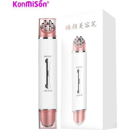Konmison Face Eye Massager Skin Lifting Anti-Wrinkle SPA Facial Tool Multifunction LED High Vibration EMS Heating Massage