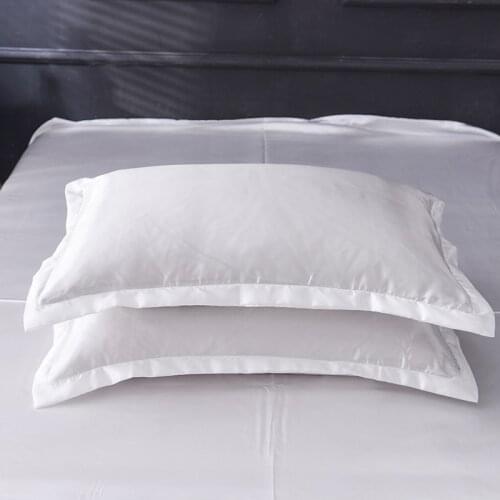 1pc/2pcs Ice silk satin Pillowcase High-end Sleep Single Pillow Cover solid color Pillowcase Cover 48x74cm No stuffing