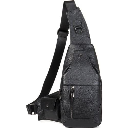 New Sling Bag Multipurpose Men Shoulder Chest Crossbody Bags Black