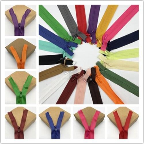 New 5pcs 25mm Invisible Lace Zipper Screen Side Color Invisible Zipper Nylon for Sewing Garment Accessories DIY