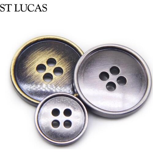 New arrived 10pcs/lot high quality metal button bronze old silver sewing button for jacket seweat overcoat garment accessories