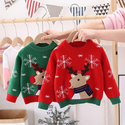 Girls winter new Christmas sweater toddler girl winter clothes autumn toddler outfits toddler fall clothes 2021 winter clothes