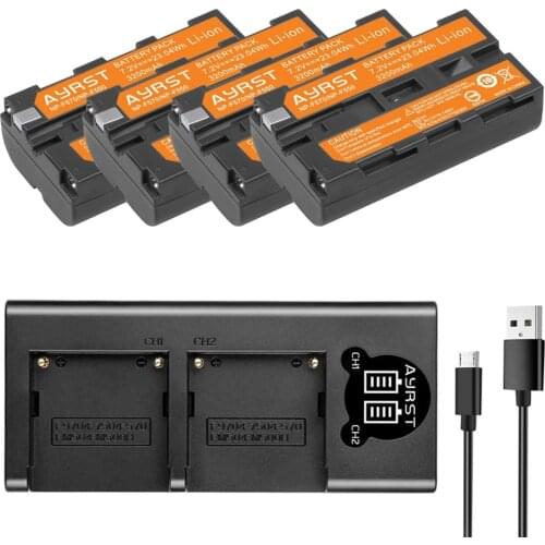 NP-F550 NP F550 NP-F570 Camera Battery + Dual USB Charger For Sony NP-F330 NP-F530 NP-F570 NP-F730 NP-F750 DSC-D700 DSC-D700