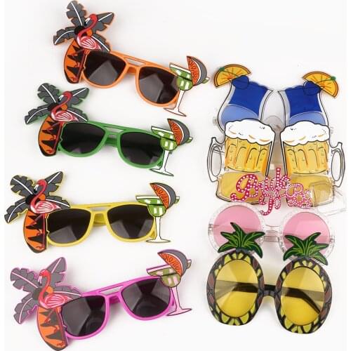 Cute Hawaii Beach Pineapple Orange Flamingo Sunglasses Goggles Night Stag Party Favors Carnival Party Decoration Fashion