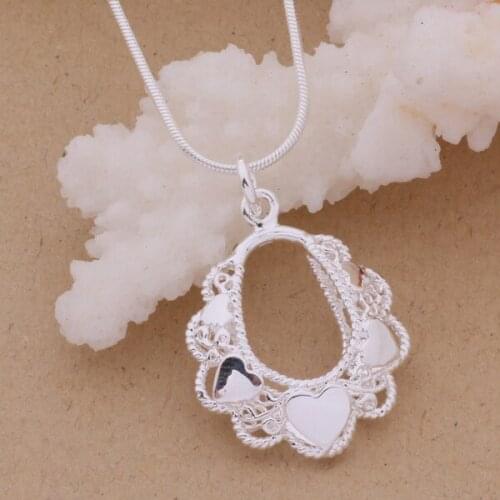Wholesale High quality silver plated Fashion jewelry chains necklace pendant WN-089