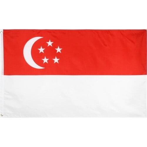 Yehoy hanging 90*150cm SGP Singapore Flag For Decoration