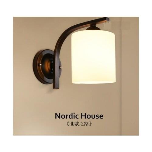 Simple Modern LED Wall Lamp Iron Glass Wall Light Fixtures Mirror lamp For Indoor Home Lighting Wall Sconce Lamparas