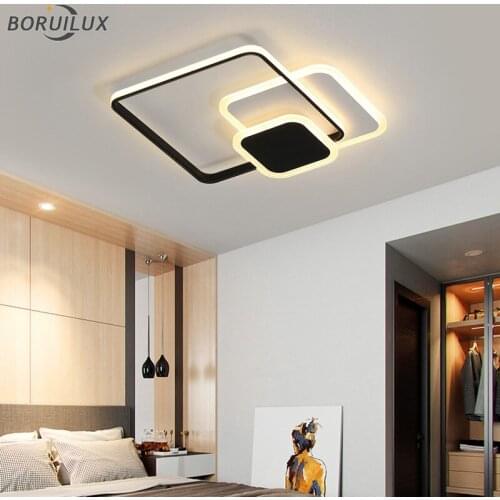 Simple Gold Black White New Modern LED Chandeliers Lights For Living Dining Room Bedroom Salon Aisle Loft Lamps Indoor Lighting