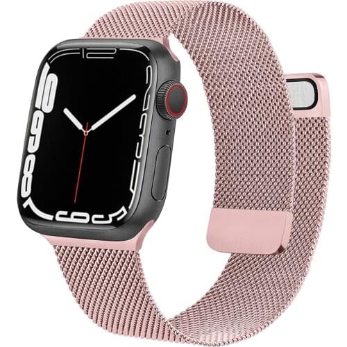 Strap for Apple watch band 44mm 42mm 40mm 38mm meatl double section Magnetic bracelet for applewatch band SE 6 5 iwatch 5 4 3 2