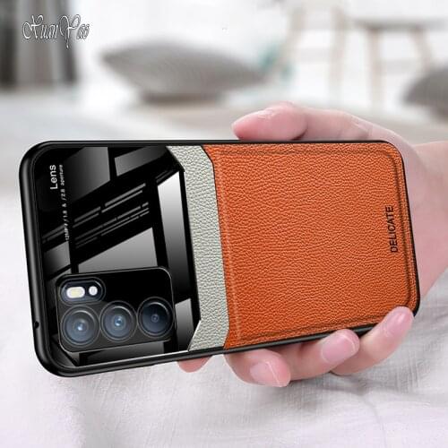 Reno6 Cover XUANYAO Luxury Slim Plexiglass Silicone Soft Edge Case For OPPO Reno Ace 10X 2 3 4 5 Z 6 Pro Plus Lite Case Leather