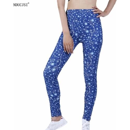 NDUCJSI Print Women Leggings Casual Fitness Ladies Workout Long Leggins High Elastic Trousers Summer Elastic Pants Wholesales