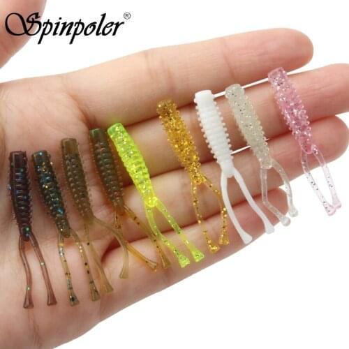 Spinpoler Fishing Lure Soft Silicone Lure 4cm 0.4g Soft Bait 20pcs/pack Swimbait UL Jigging Lure Drop Shot Trout Lure Tackle