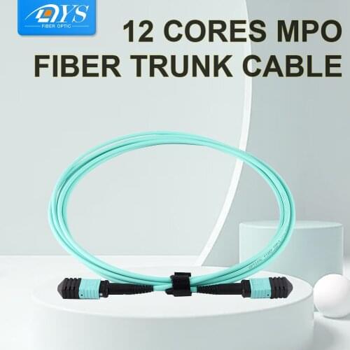 MPO Trunk Cable OM3 UPC Fiber Patch Cable Jumper 75m Female to Female Multimode 12 Cores Patch Cord,Type A Type B Type C