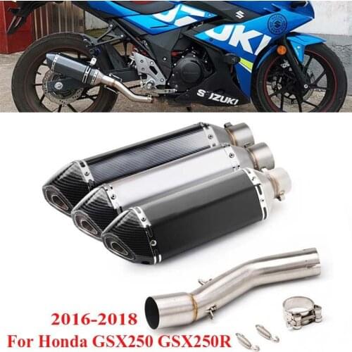 Motorcycle Exhaust System Muffler Silencer DB Killer Connector Link Pipe for Suzuki GSX250 GSX250R 2016 2017 2018