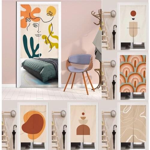 Japanese Bedroom Partition Curtain Kitchen Half Panel Curtain Home Decoration Doorway Hanging Curtain Home Decoration