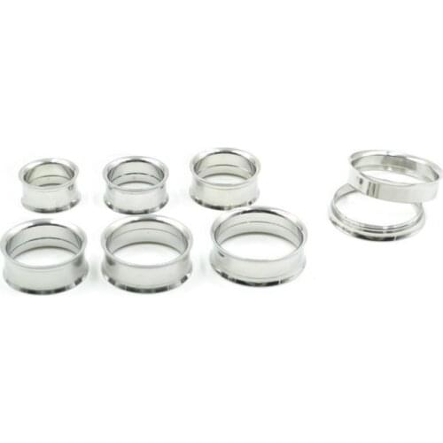 Stainless Steel Body Jewelry -Ear Tunnels Ear Plugs Double Flare Plugs Expanders Stretcher Full Gauges Sets
