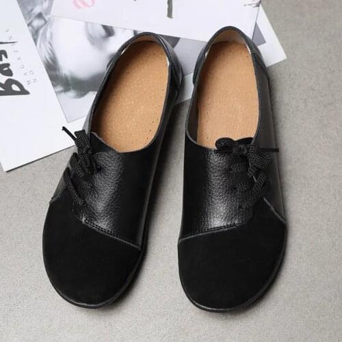 2021women shoes genuine leather casual flats sneakers women spring autumn ballet flats patchwork designed zapatos de mujer