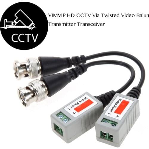 20pcs AHD/CVI/TVI Twisted BNC CCTV Video Balun passive Transceivers UTP Balun BNC Cat5 CCTV UTP Video Balun up to 3000ft Range