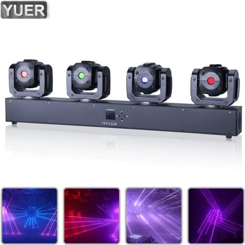 4 Eye RGB 3IN1 Moving Head Lsaer Light DMX Music Control DJ Disco Bar Wedding Club Party Festival Prom Dance Floor Indoor