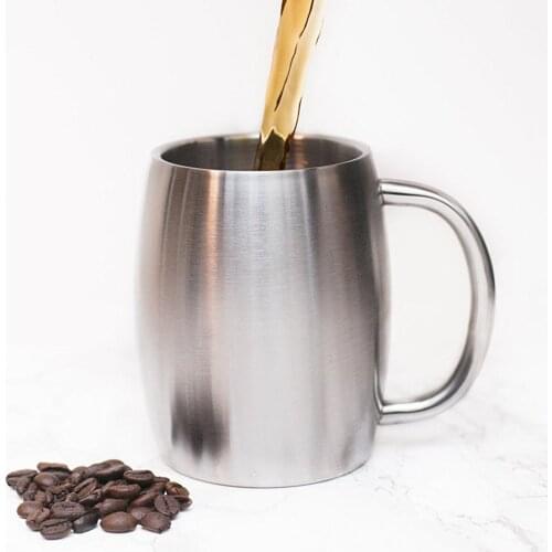 450ml Camping Stainless Steel Coffee Mug Double Wall Insulated Tea Cup Easy to Clean