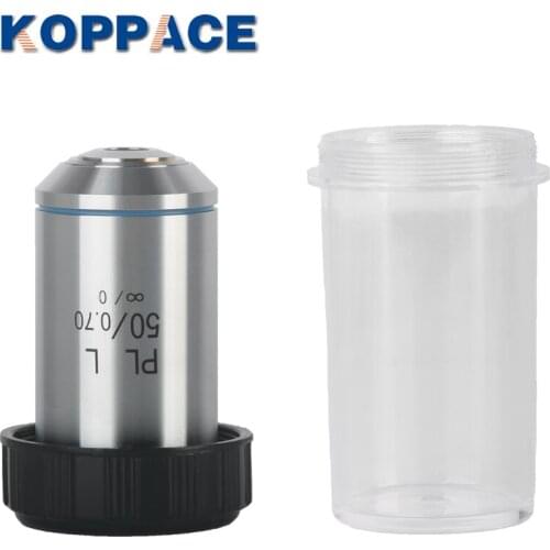 KOPPACE PL50X/WD3.68 Infinity Long Working Distance Flat Field Achromatic Metallographic Objective Installation Port 20mm