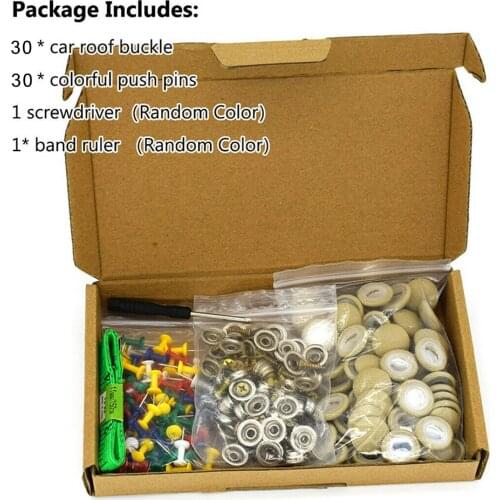 30 Pcs Snap rivets Fix Accessories Car Checkered beige Headliner Nice Parts