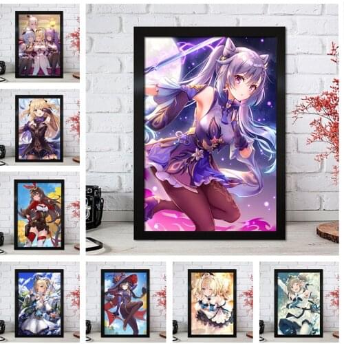 Genshin Lmpact Diamond Mosaic Japanese Anime Diamond Painting Cross Stitch Kits Embroidery Full Square Drill Home Decoration