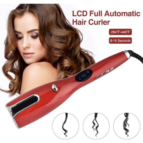 LCD Full Automatic Hair Curler Rotating Curling Iron Professional Ceramic Heater Wand Curl Hair Curly Machine For All Hair Types