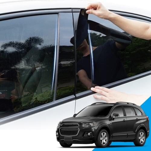 Car Styling PVC Car Window Pillar Trim Sticker Middle BC Column Stickers External Accessories For Chevrolet Captiva 2009-2020