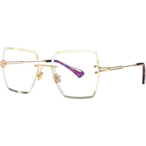 Frameless cut edge square gradient color chip new fashion trend in Europe and America